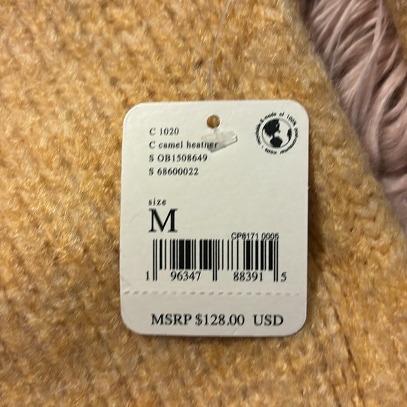 NWT Free People Bradley Pullover Sweater in Camel Heather - Picture 8 of 13